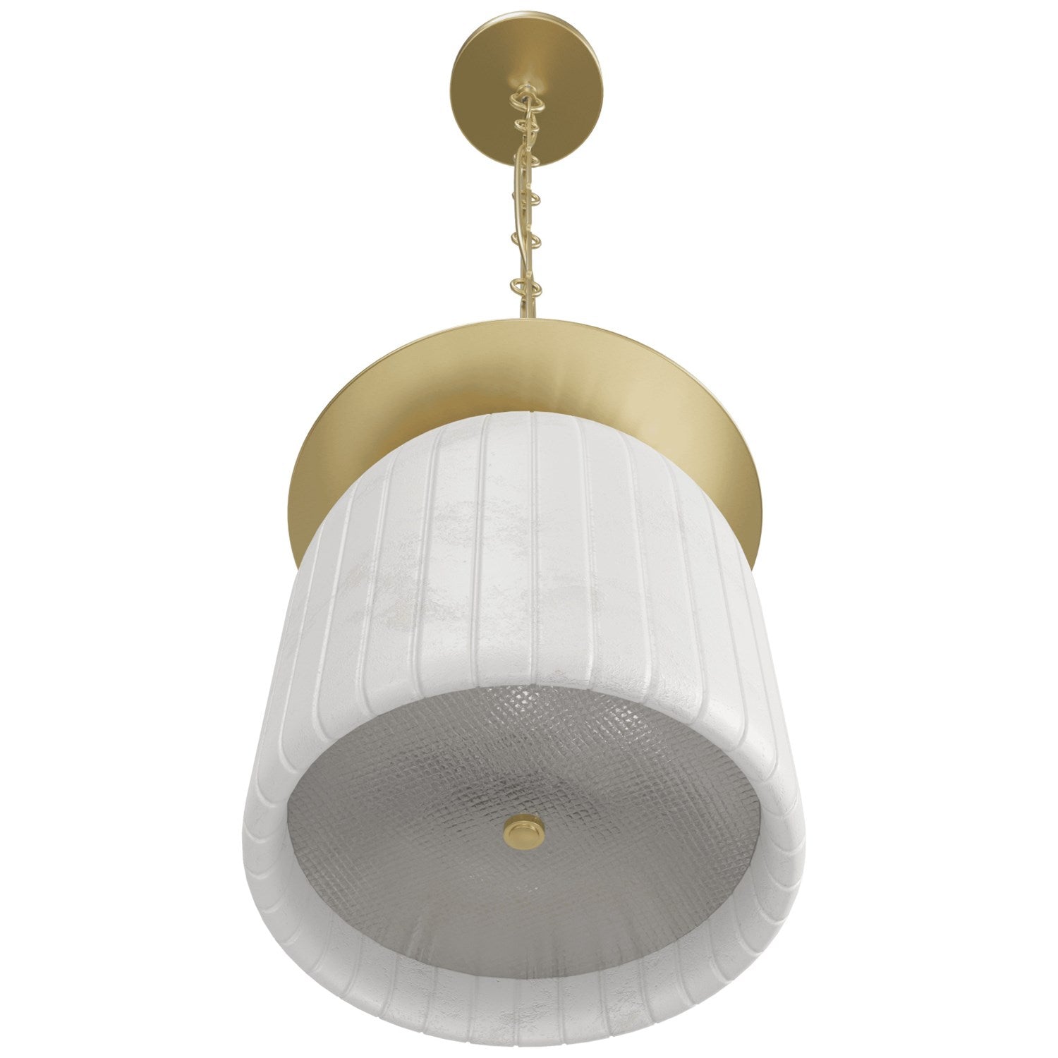 11" Led Pendant In Alabaster With Brushed Brass Accents by Avenue Lighting