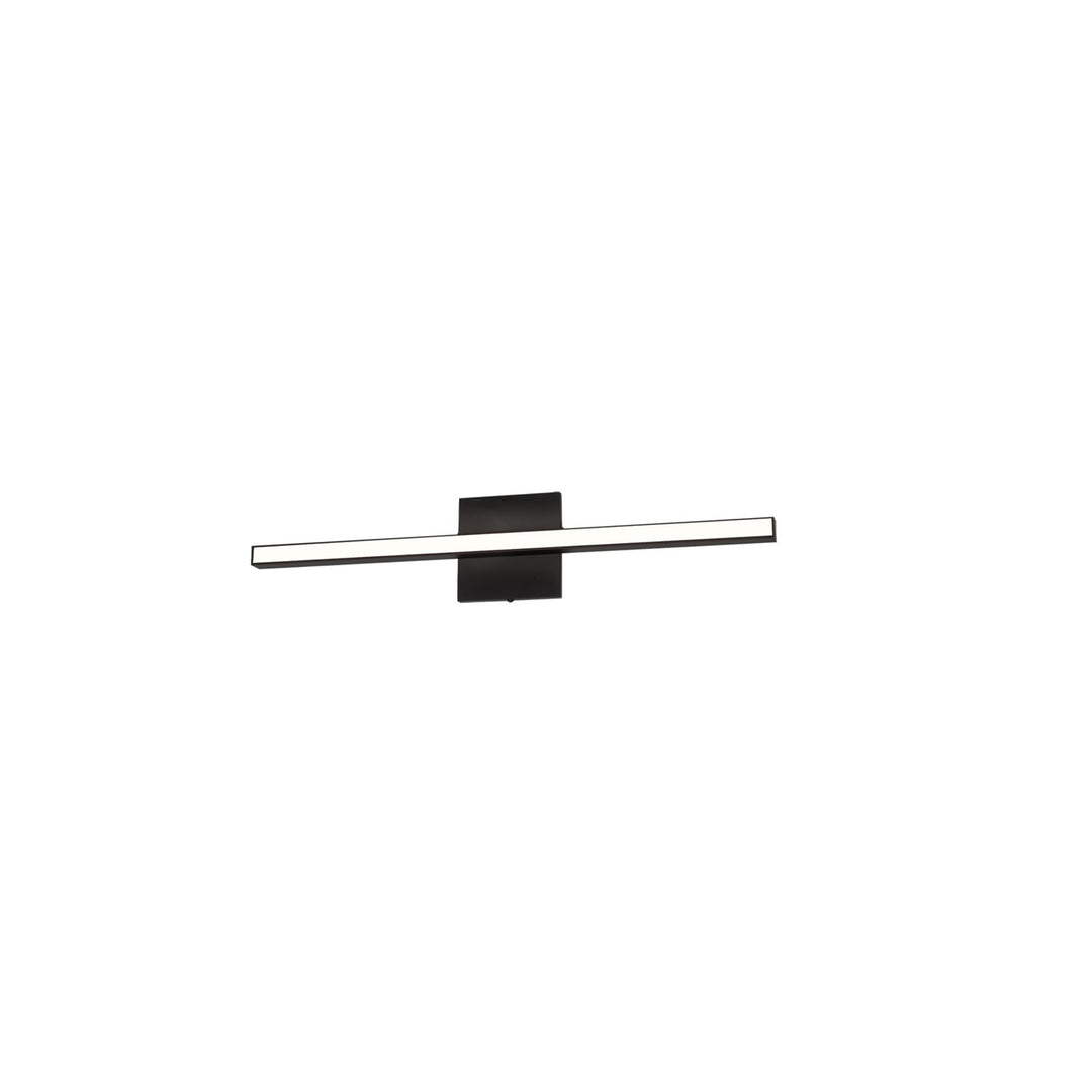 18W Colour Changing Vanity Matte Black With Frosted Acrylic Diffuser by Dainolite