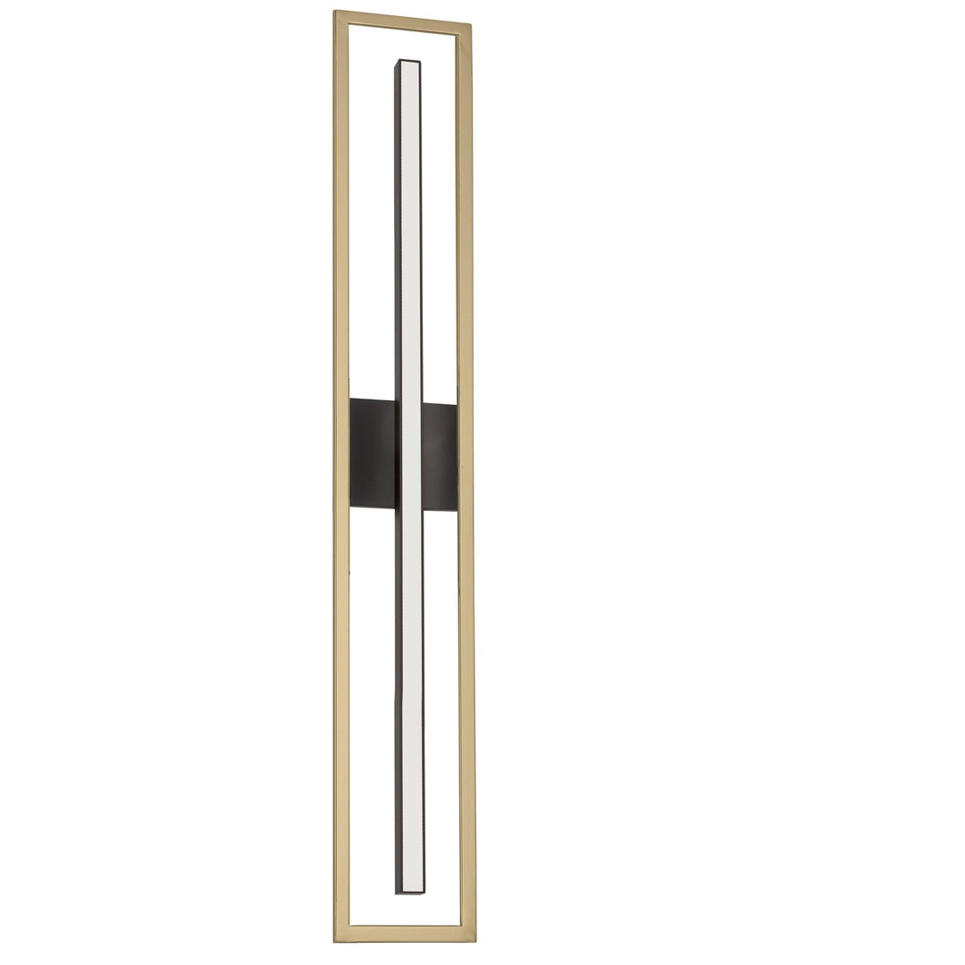 18W Aged Brass & Matte Black Vanity by Dainolite