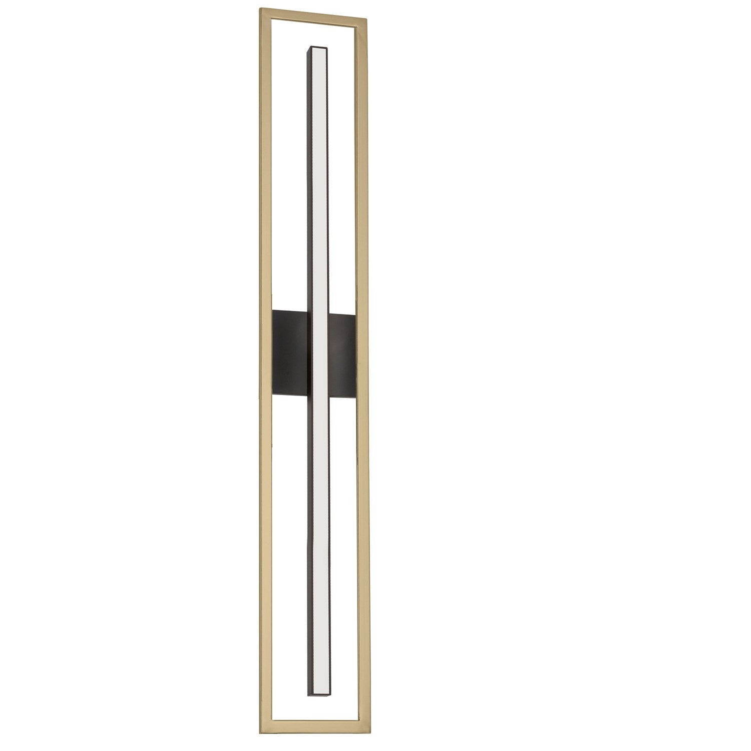 18W Aged Brass & Matte Black Vanity by Dainolite