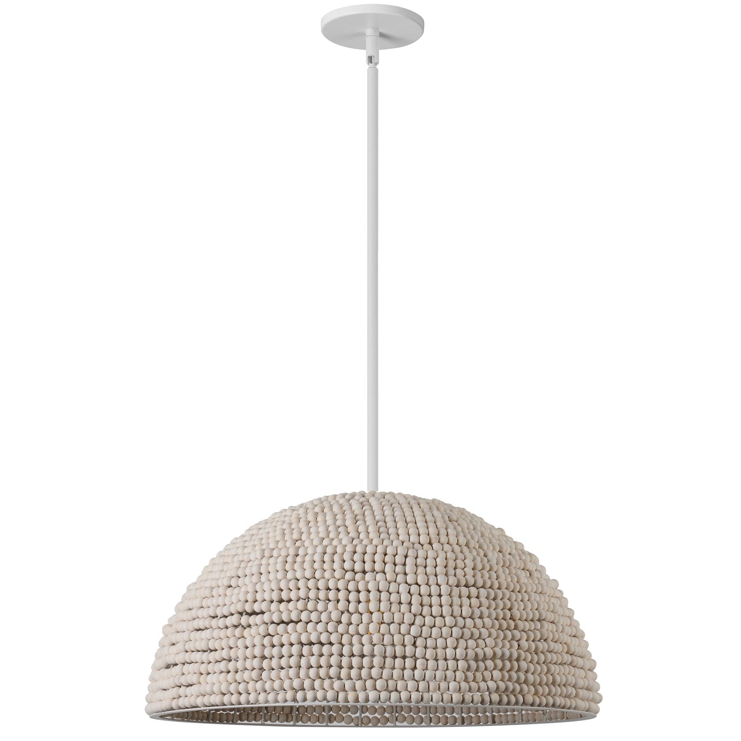 1 Light Incandescent Vintage White Pendant by Dainolite