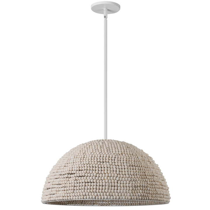 1 Light Incandescent Vintage White Pendant by Dainolite