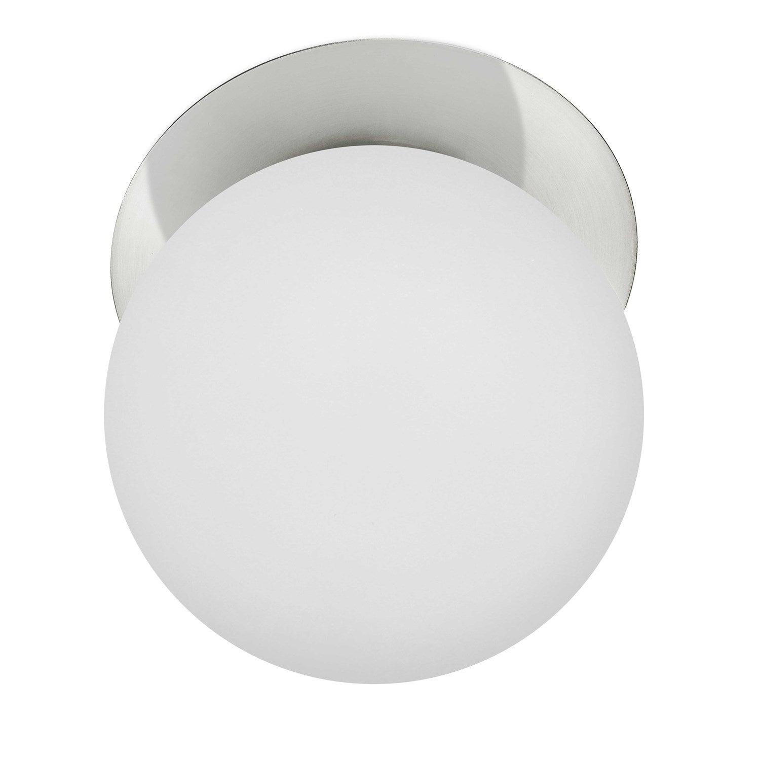 1 Light Polished Chrome Incandescent Wall Sconce With White Glass Globe by Dainolite