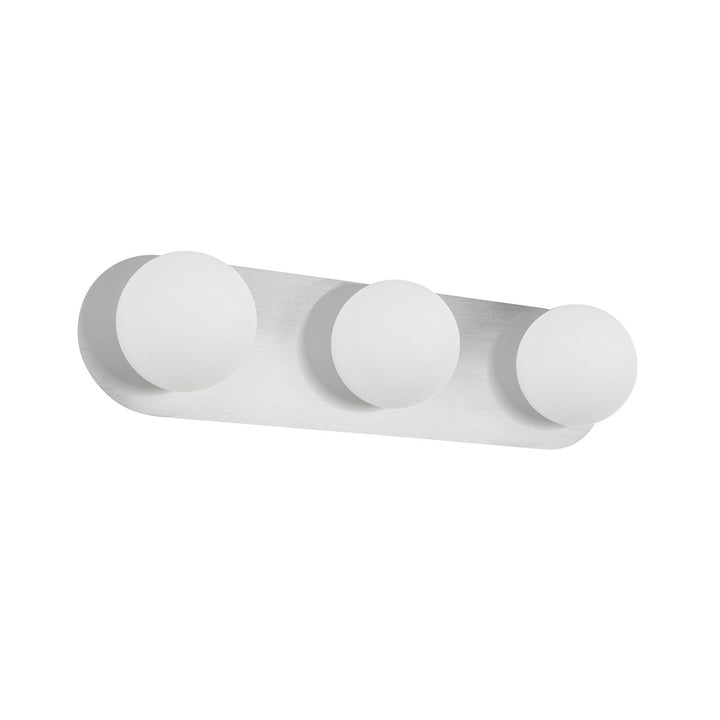 3 Light Vanity In Polished Chrome W/ White Opal Glass by Dainolite