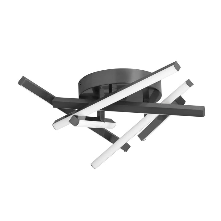 34W Flush Mount Matte Black With White Silicone Diffuser by Dainolite