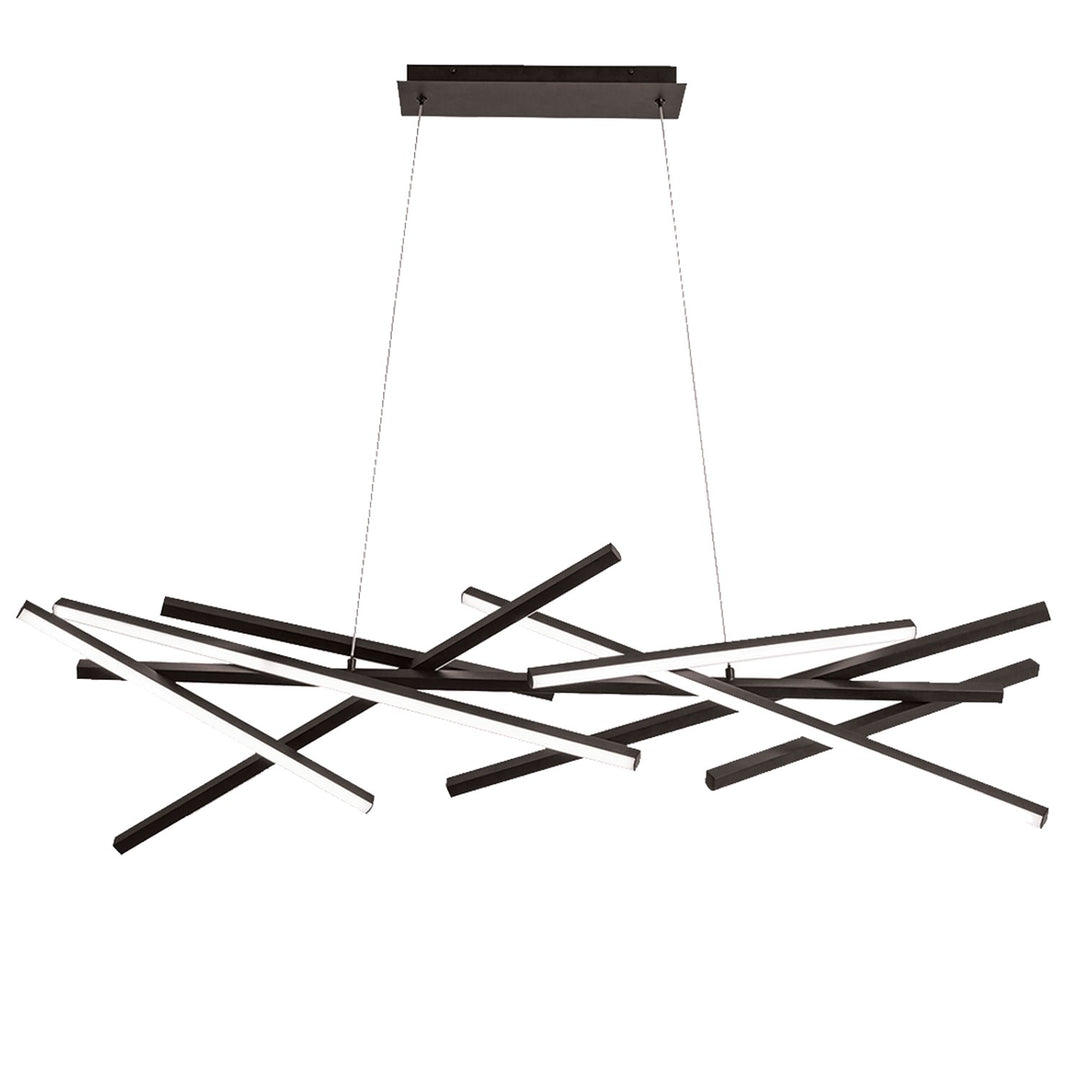 80W Led  Chandelier Matte Black by Dainolite