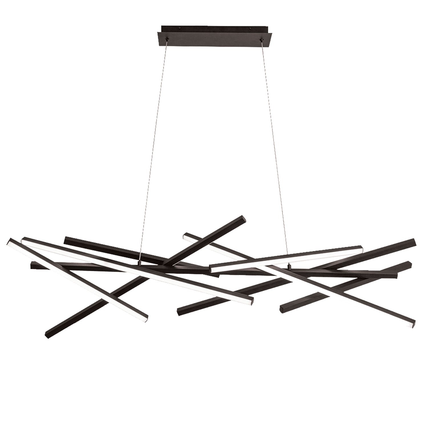 80W Led  Chandelier Matte Black by Dainolite