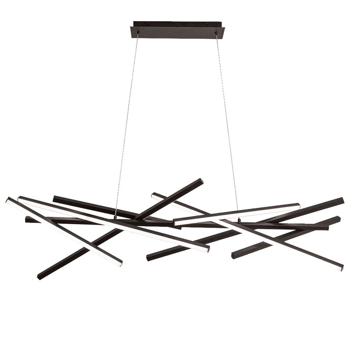 80W Led  Chandelier Matte Black by Dainolite