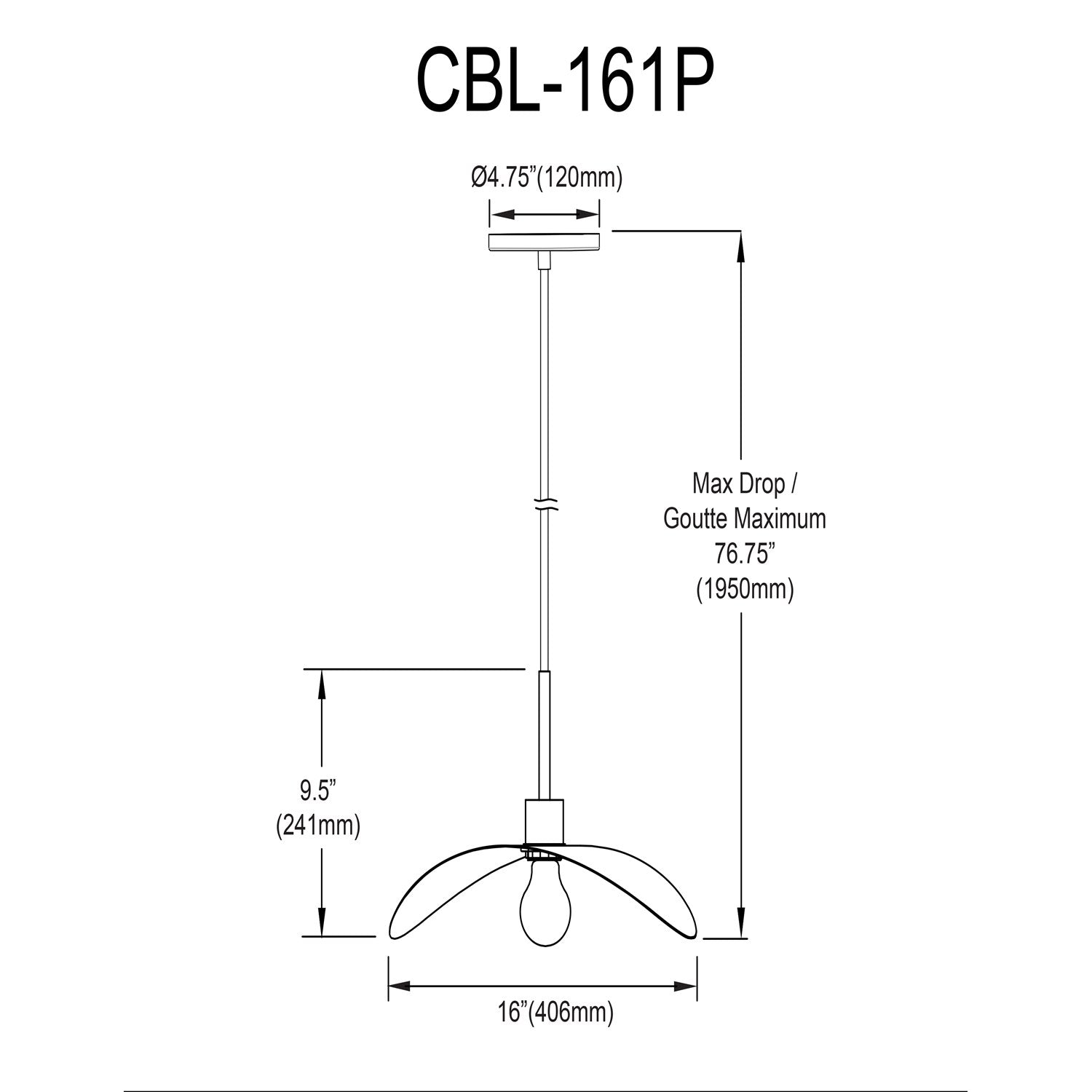 80W Led  Chandelier Matte Black