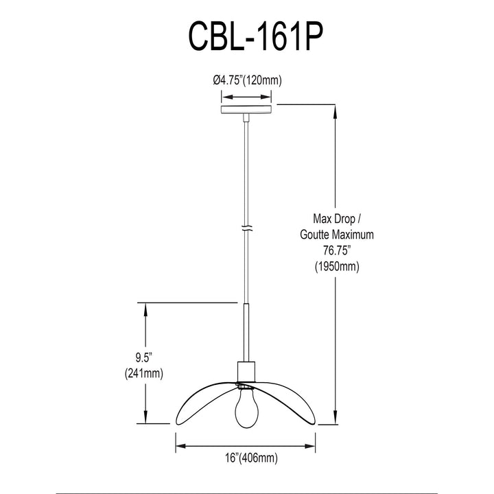 80W Led  Chandelier Matte Black