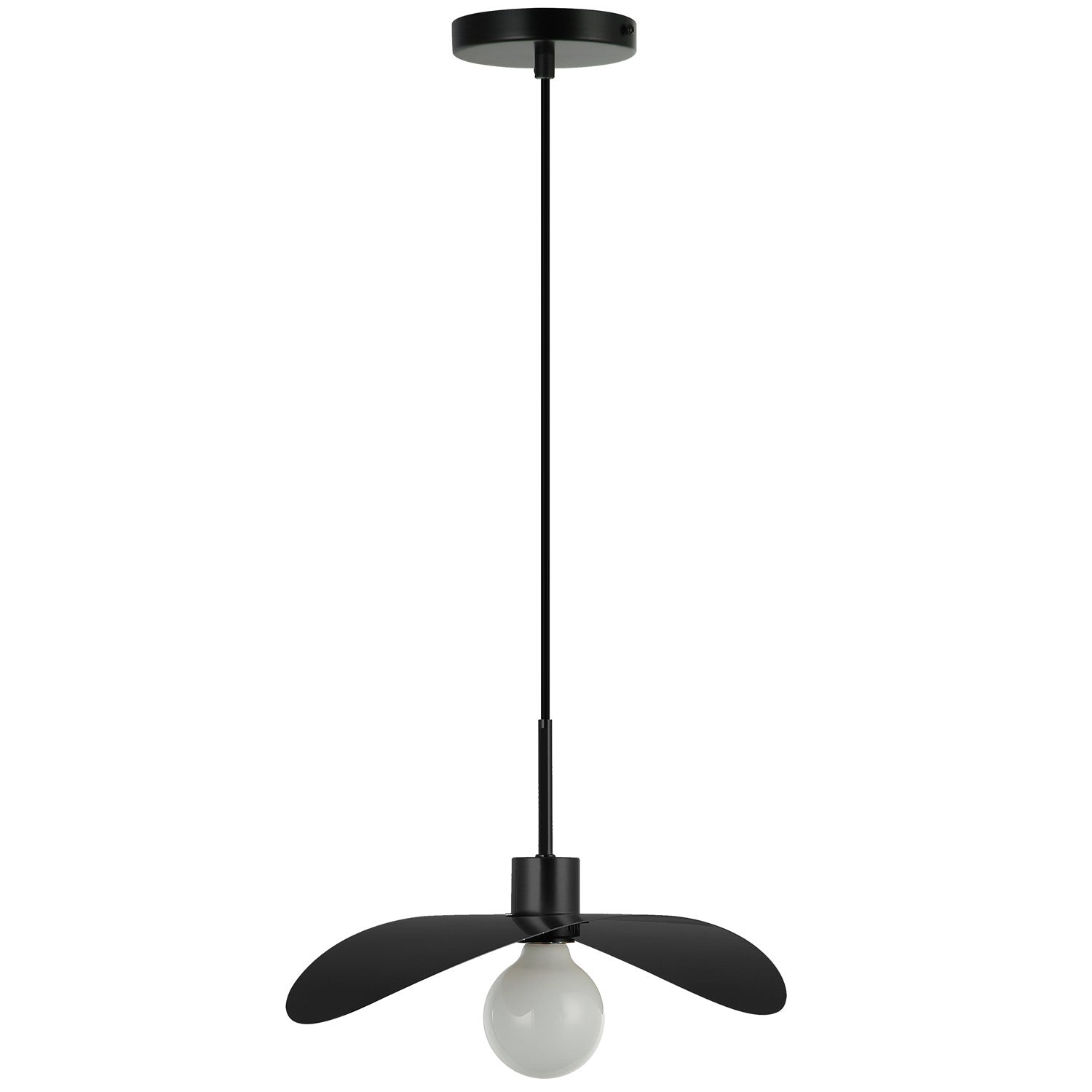 1 Light Matte Black Pendant by Dainolite