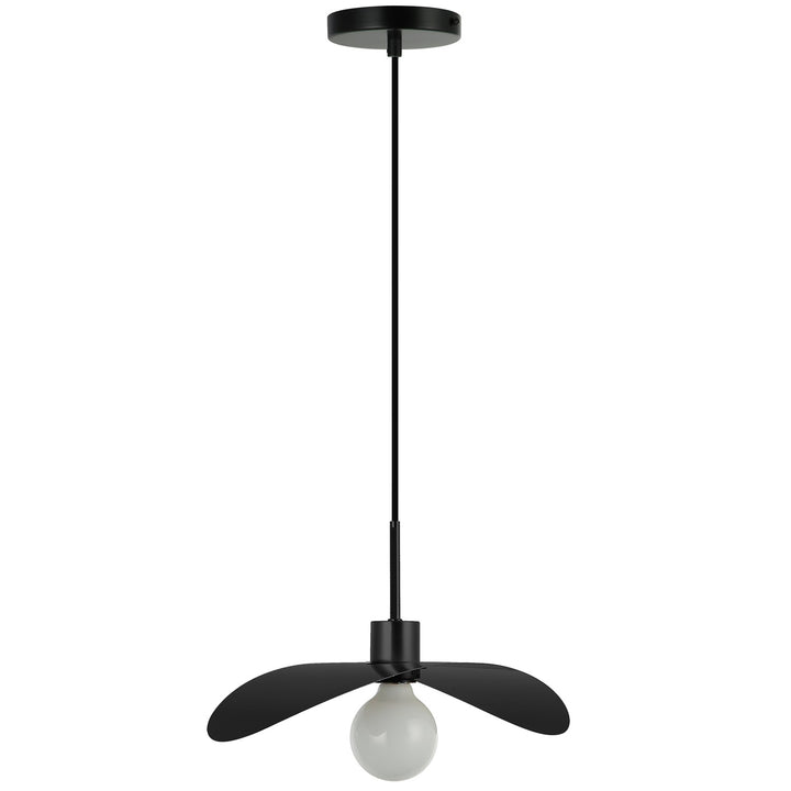 1 Light Matte Black Pendant by Dainolite