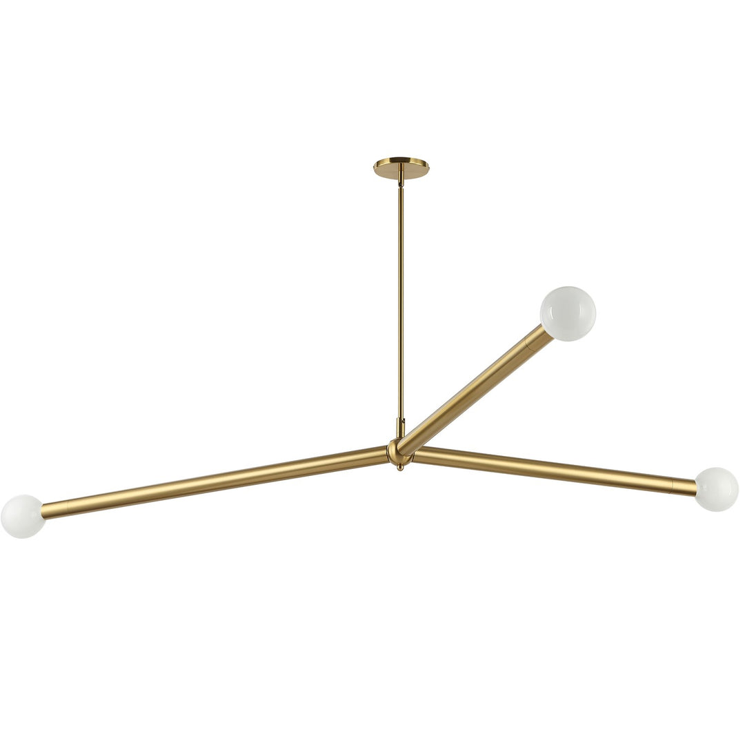3 Light Incandescent Pendant Aged Brass by Dainolite