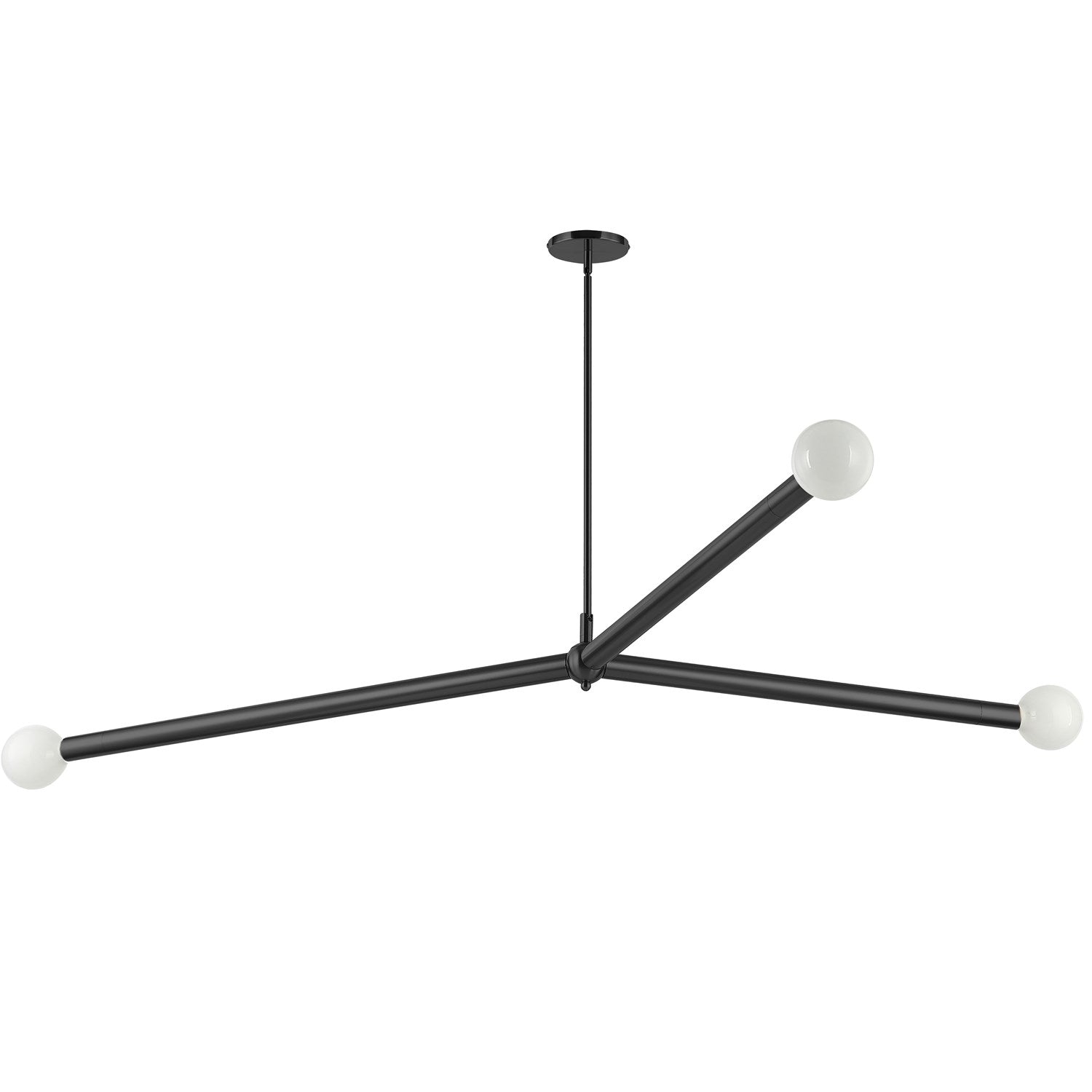 3 Light Incandescent Pendant Matte Black by Dainolite