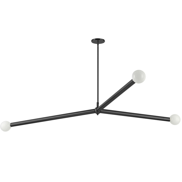 3 Light Incandescent Pendant Matte Black by Dainolite