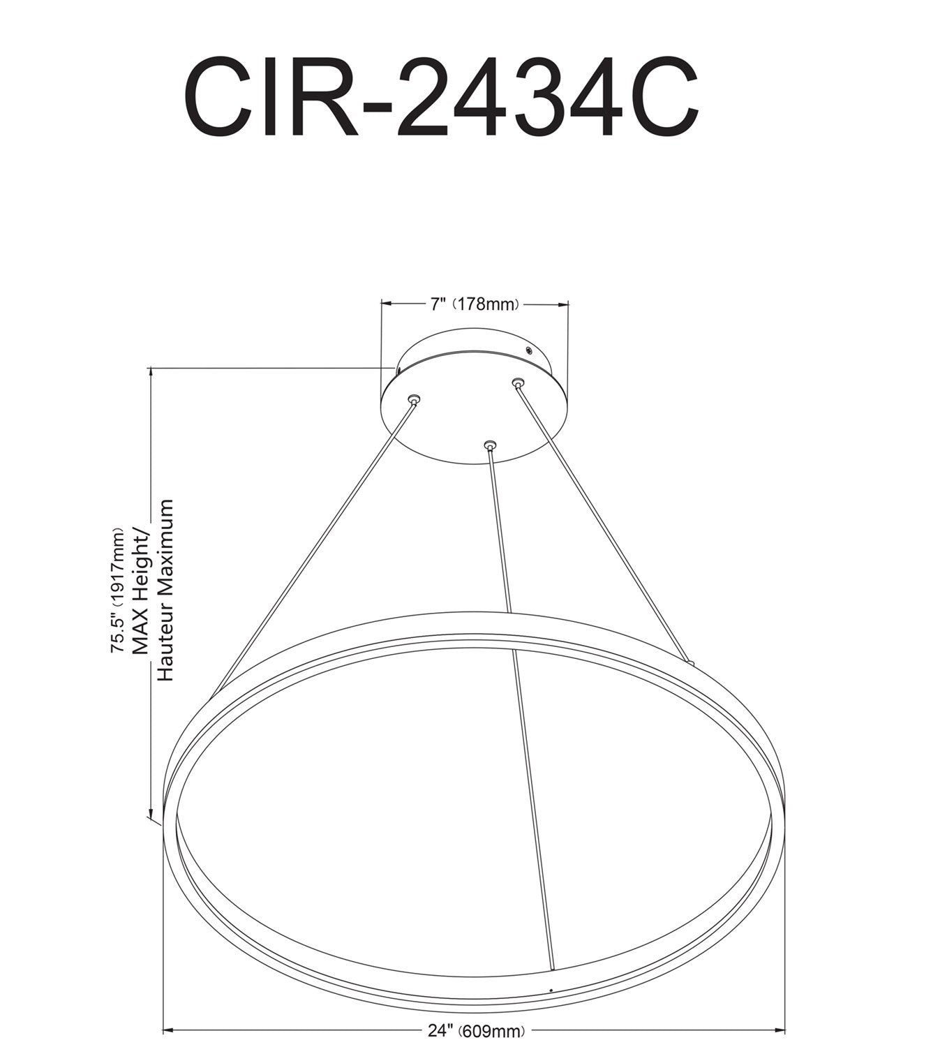 30W Colour Temperature Changing Chandelier, Aged Brass