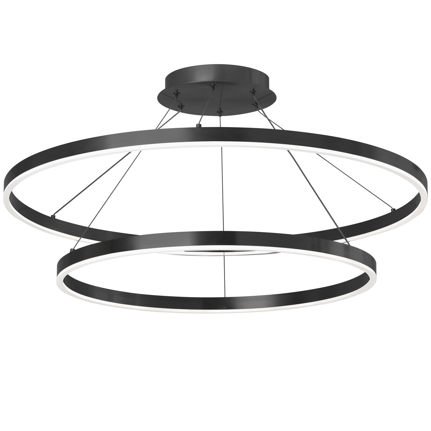 103W Colour Changing Temperature Chandelier, Matte Black by Dainolite