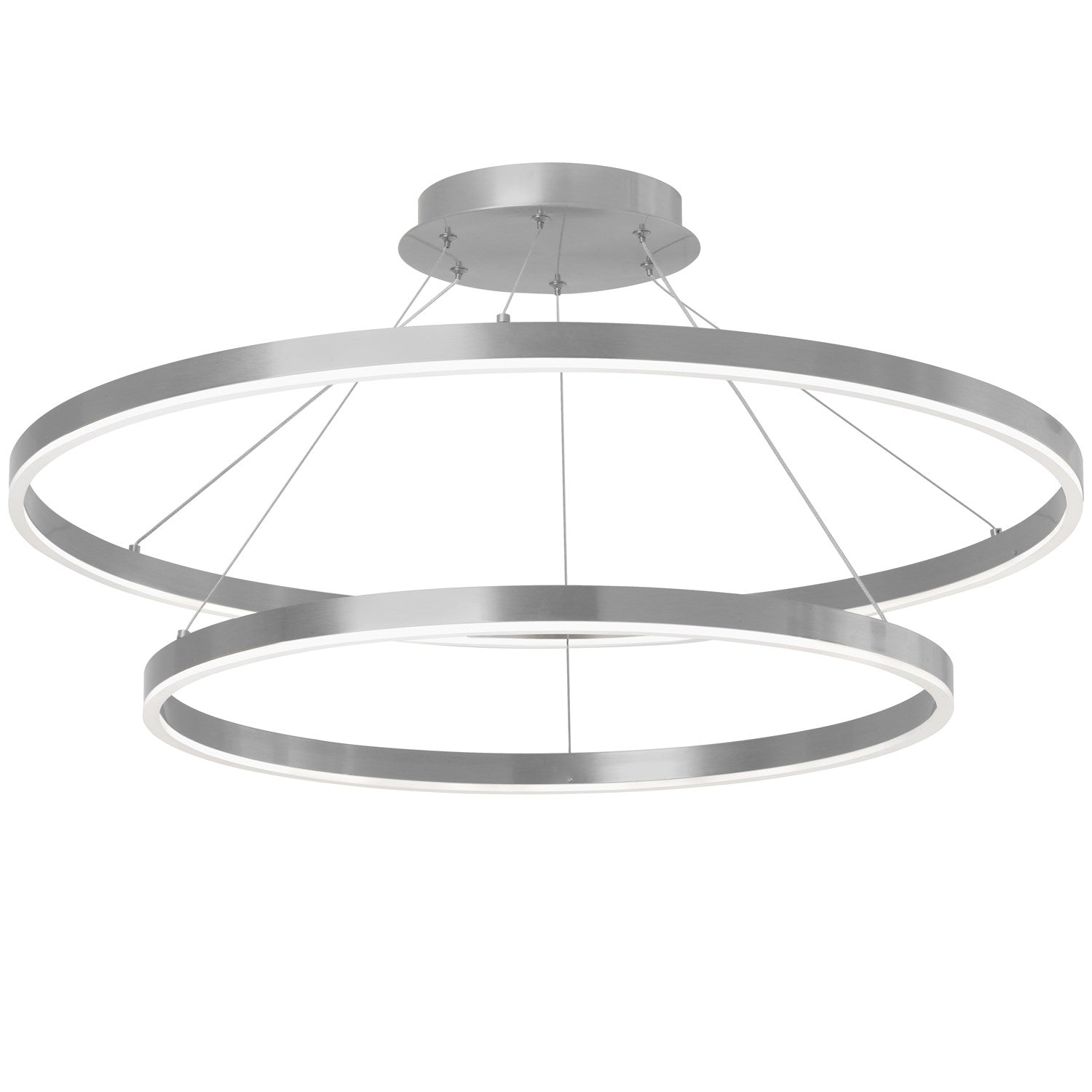 103W Colour Changing Temperature Chandelier, Silver With White Acrylic Diffuser by Dainolite