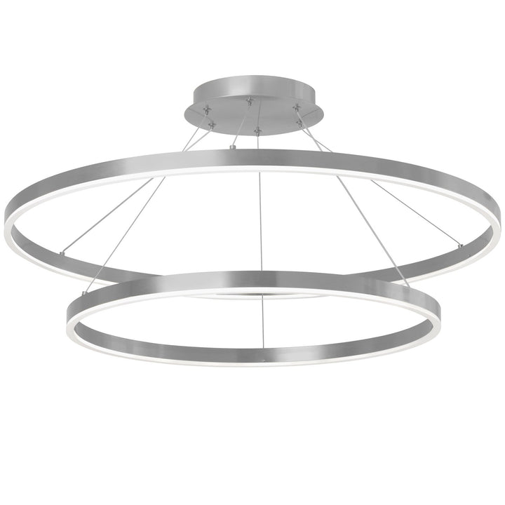 103W Colour Changing Temperature Chandelier, Silver With White Acrylic Diffuser by Dainolite
