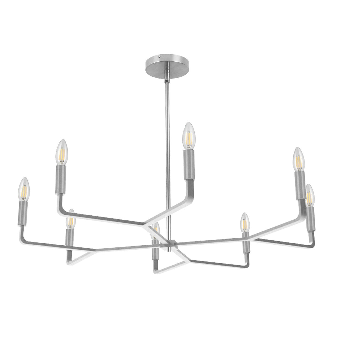 8 Light Incandescent Chandelier, Polished Chrome by Dainolite