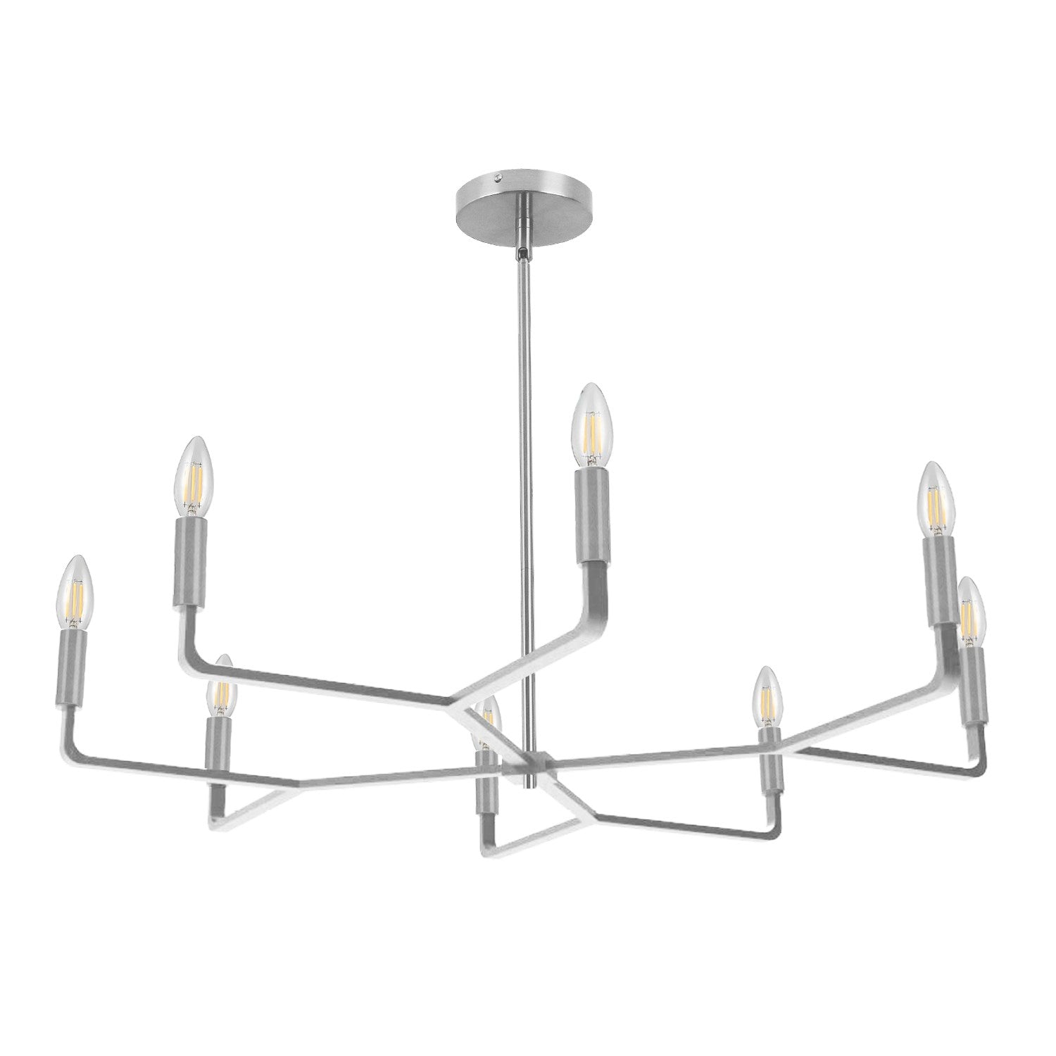 8 Light Incandescent Chandelier, Polished Chrome by Dainolite