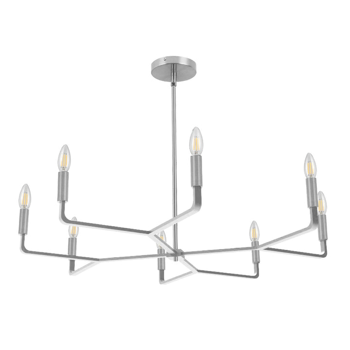 8 Light Incandescent Chandelier, Polished Chrome by Dainolite