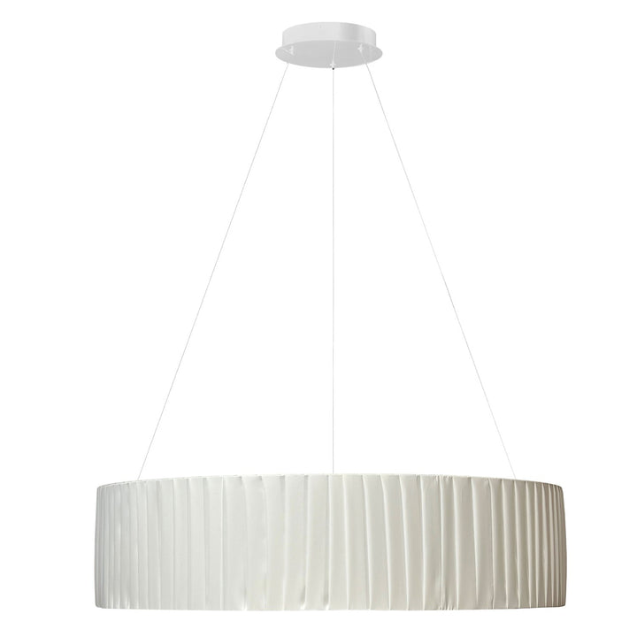 32W Chandelier Matte White With White Ribbon by Dainolite
