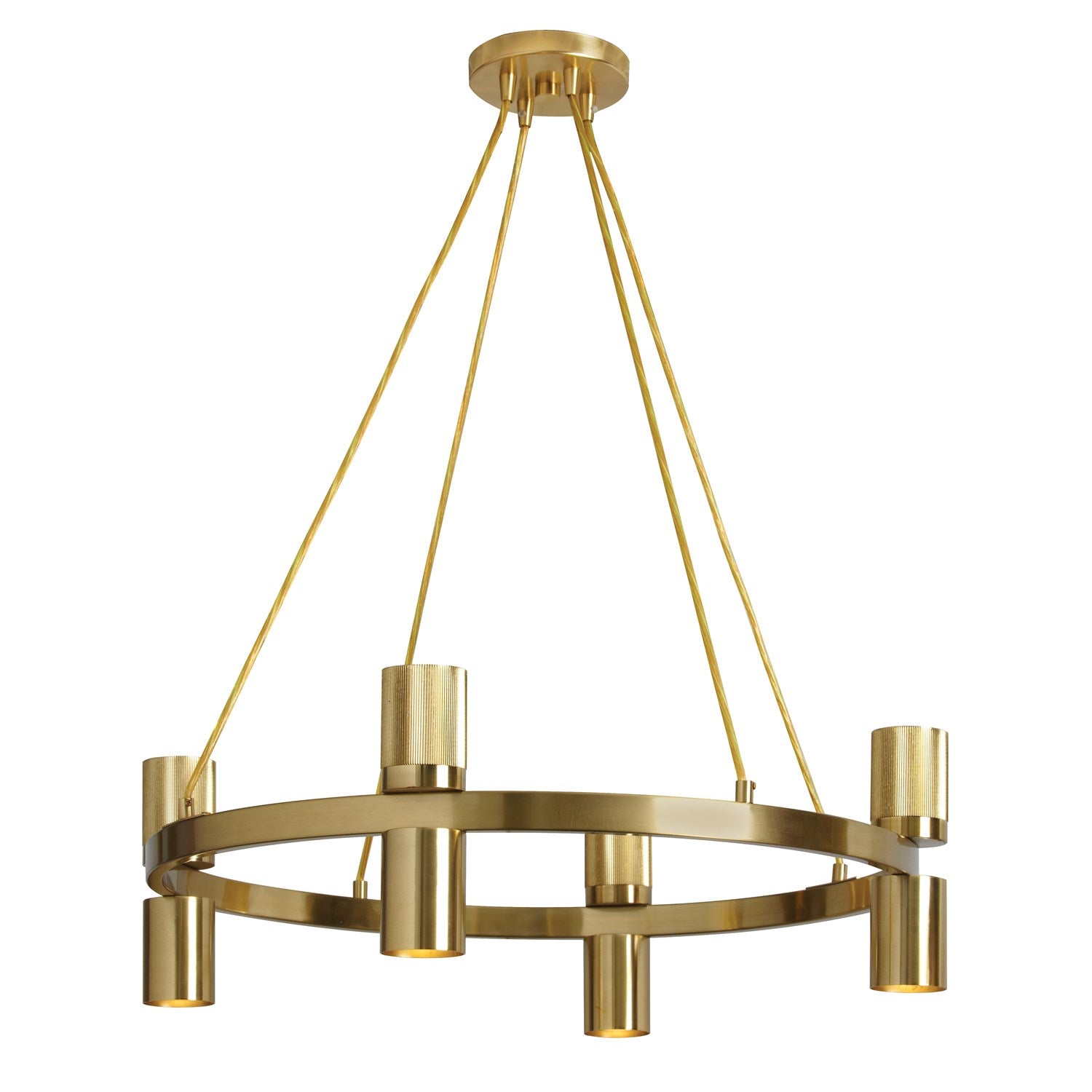 8 Light Chandelier In Aged Brass by Dainolite