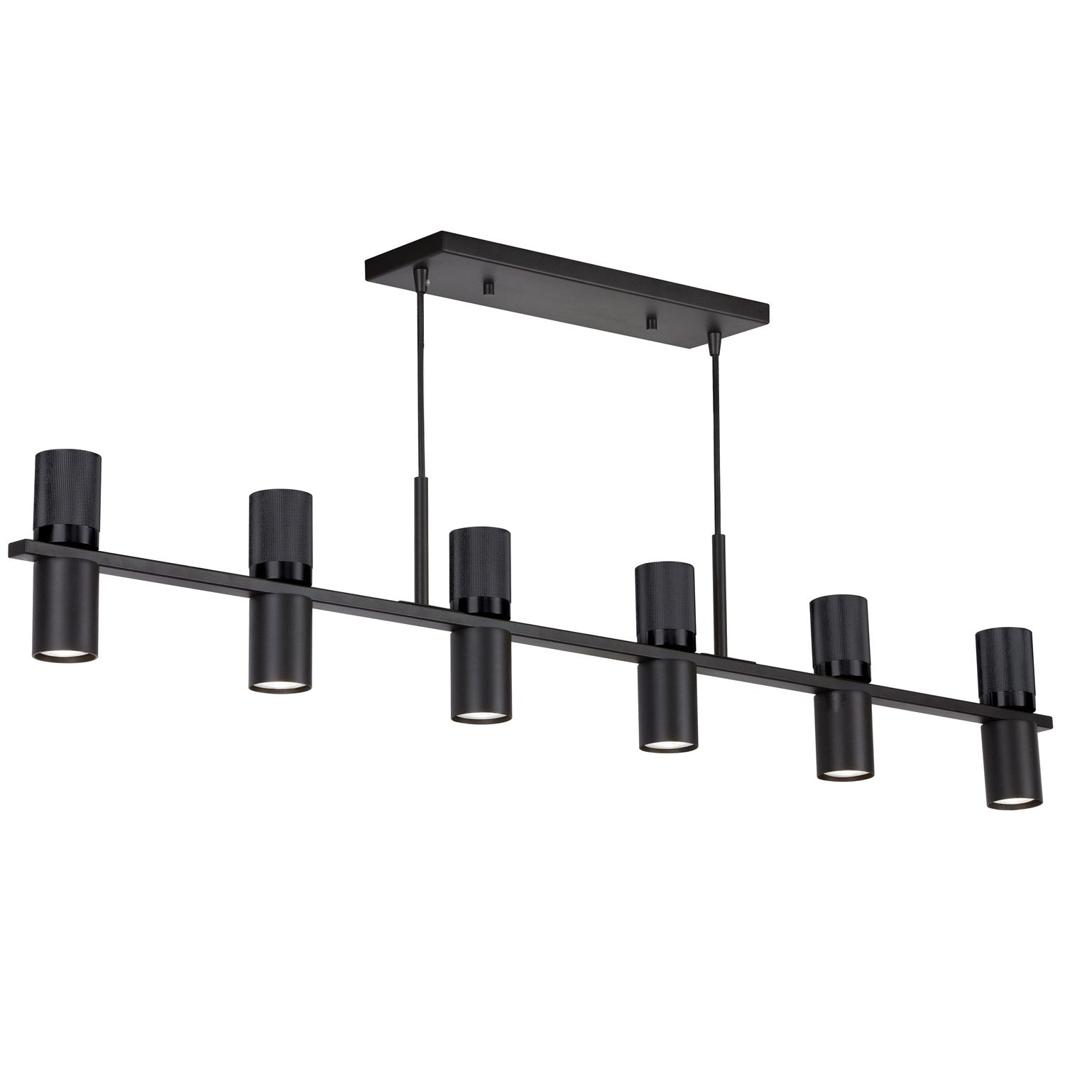 12 Light Horizontal Chandelier In Matte Black by Dainolite