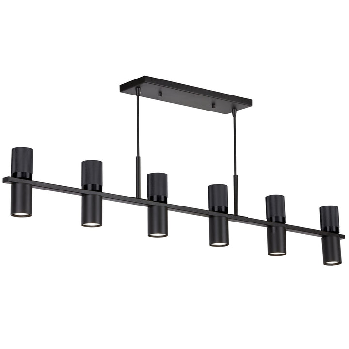 12 Light Horizontal Chandelier In Matte Black by Dainolite