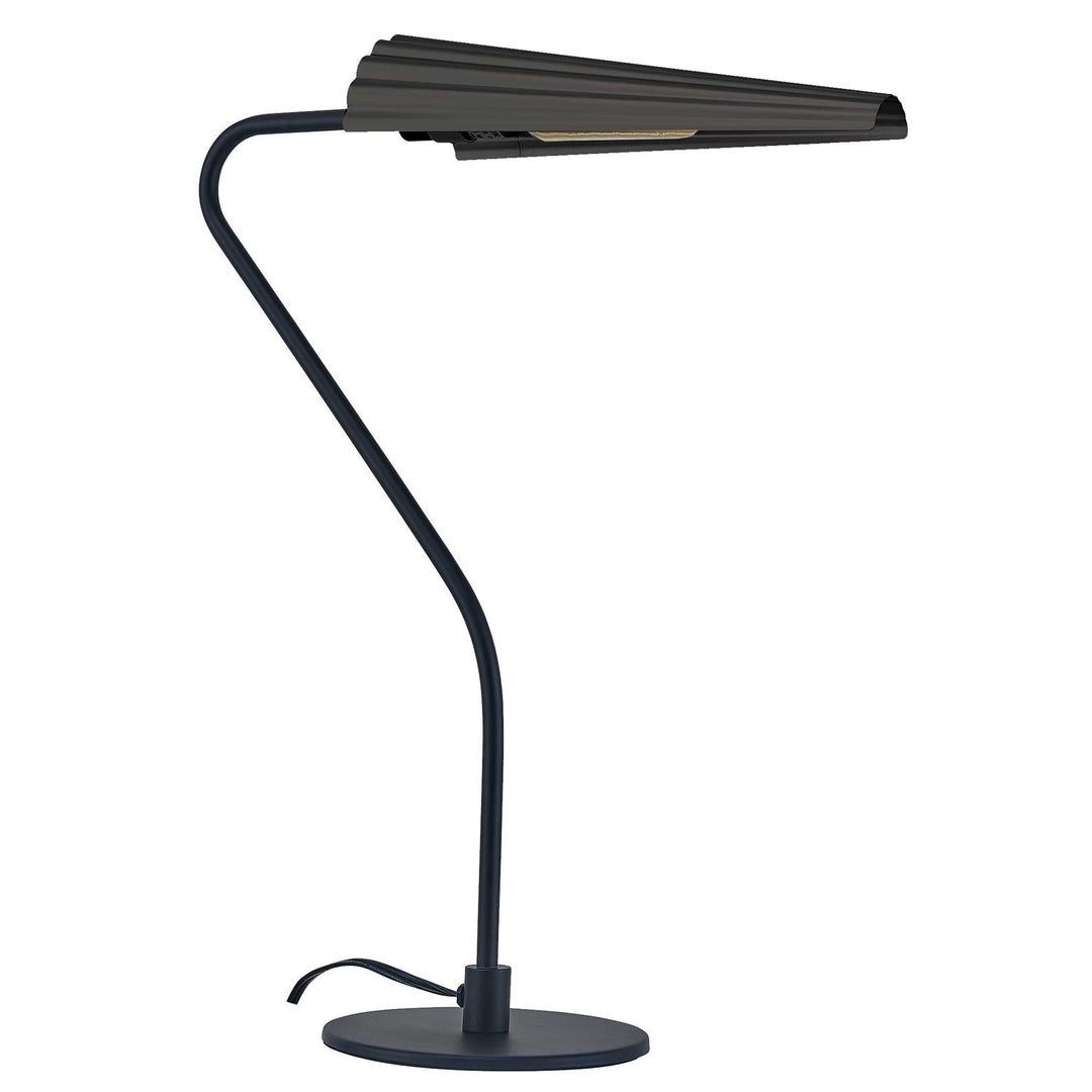 1 Light Incandescent  Table Lamp Matte Black W/ A Matte Black Shade by Dainolite