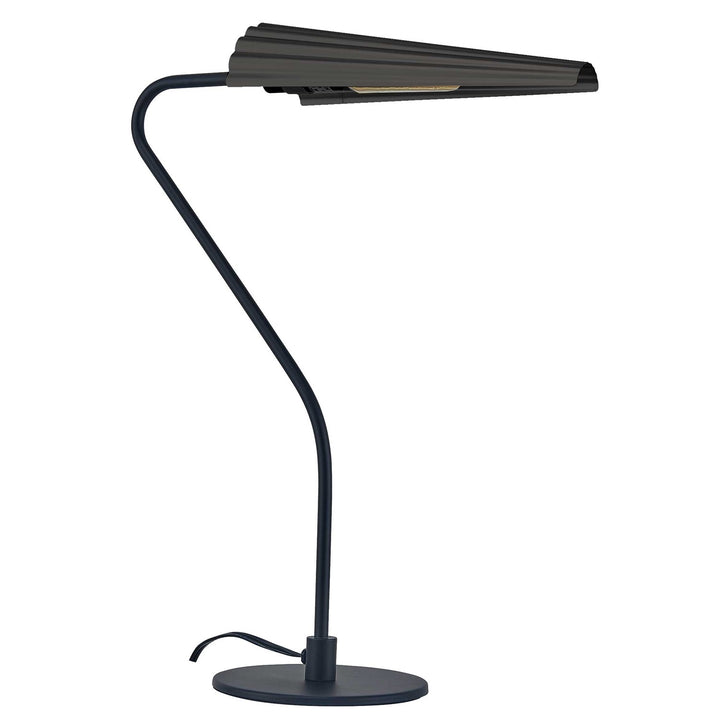 1 Light Incandescent  Table Lamp Matte Black W/ A Matte Black Shade by Dainolite