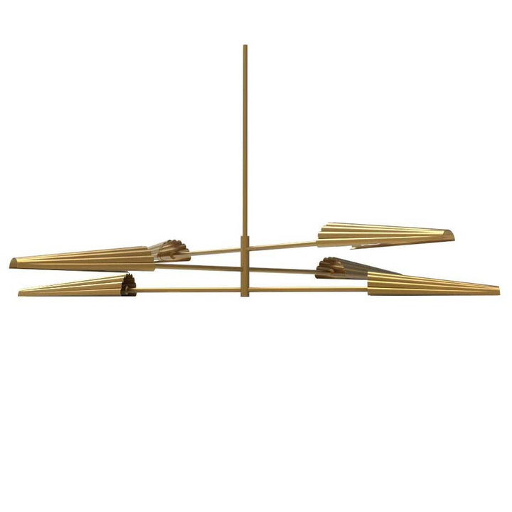 6 Light Incandescent 3-Tier Chandelier Aged Brass by Dainolite