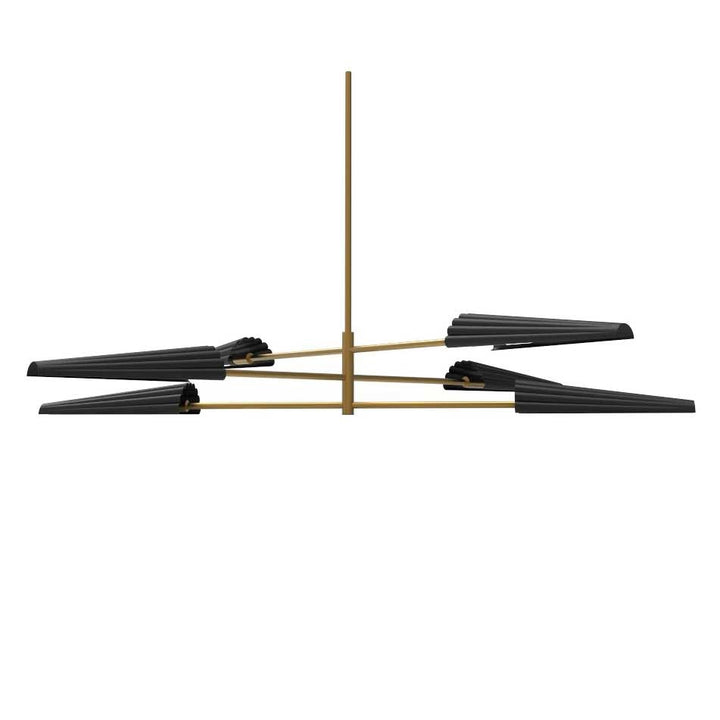 6 Light Incandescent 3-Tier Chandelier Aged Brass