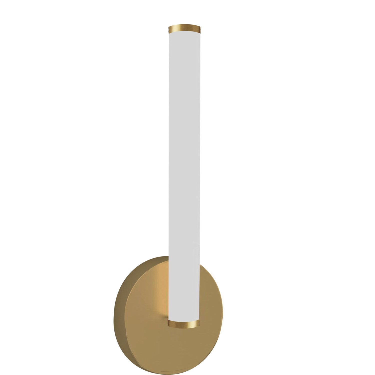 8W Wall Sconce, Aged Brass W/ White Acrylic Diffuser by Dainolite