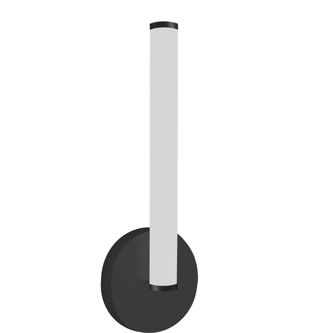 8W Wall Sconce, Matte Black W/ White Acrylic Diffuser by Dainolite
