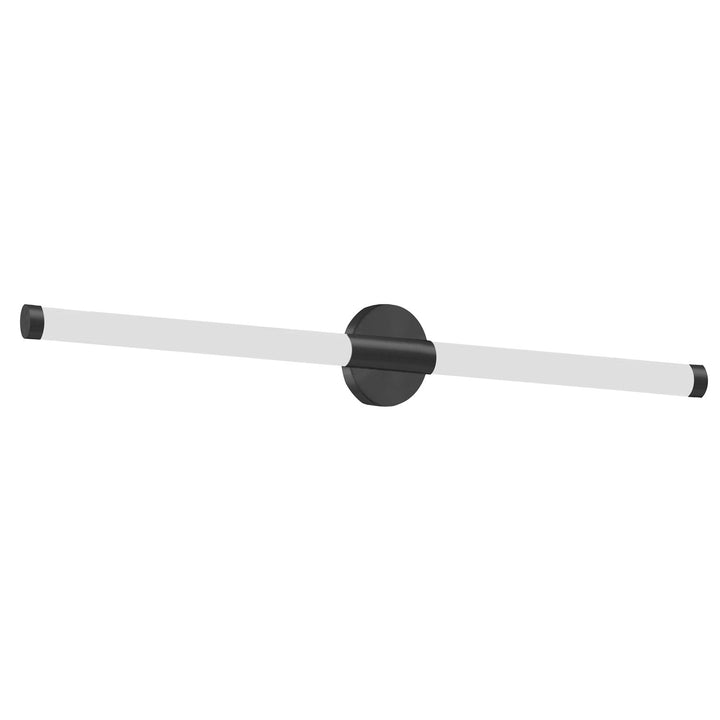 20W Wall Sconce, Matte Black W/ White Acrylic Diffuser by Dainolite