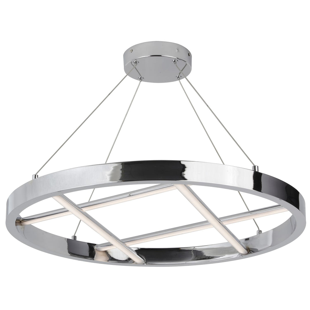 40W Chandelier, Polished Chrome W/ White Silicone Diffuser by Dainolite