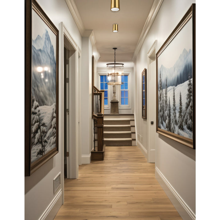 12W Flush Mount Aged Brass With Frosted Acrylic Diffuser