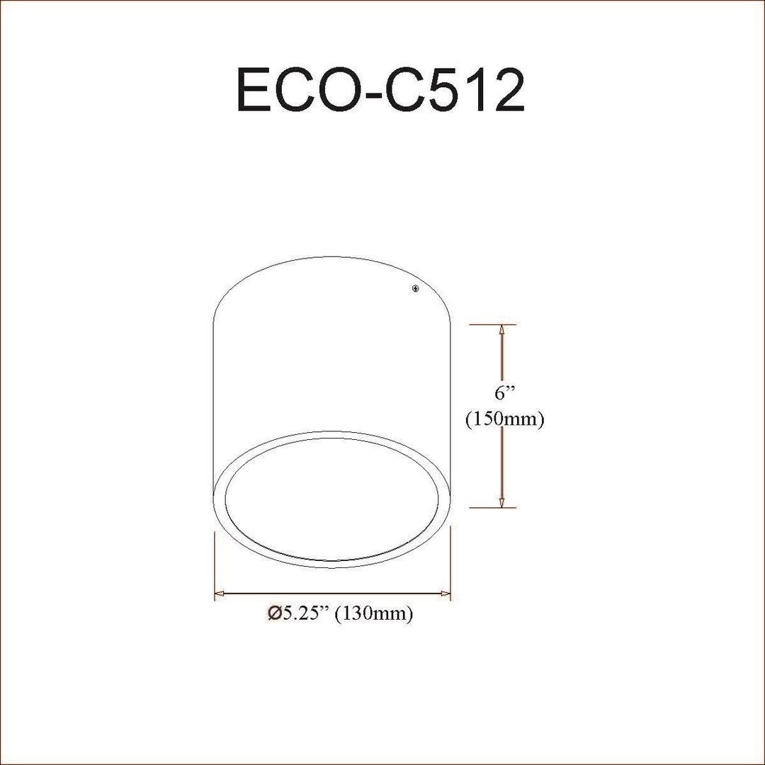 12W Flush Mount Aged Brass With Frosted Acrylic Diffuser