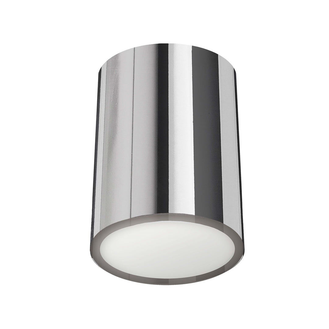 12W Flush Mount Polished Chrome With Frosted Acrylic Diffuser by Dainolite