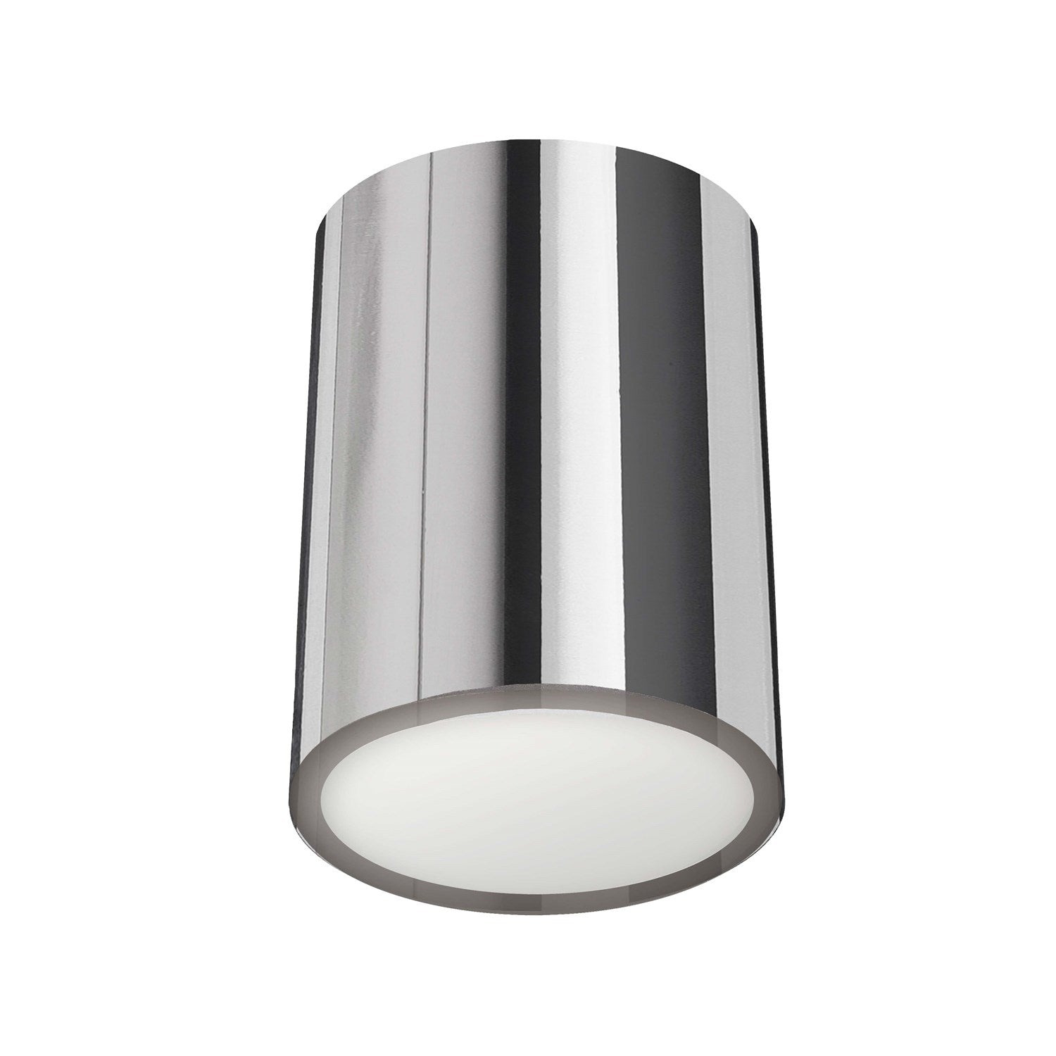 12W Flush Mount Polished Chrome With Frosted Acrylic Diffuser by Dainolite