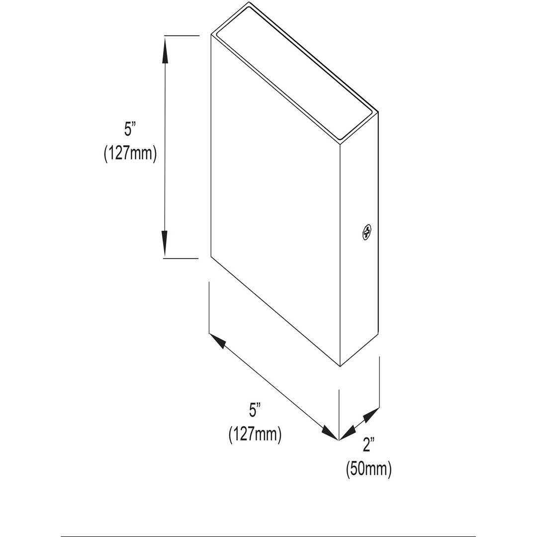 24W Outdoor Wall Sconce, Matte Black With Frosted Acrylic Diffuser