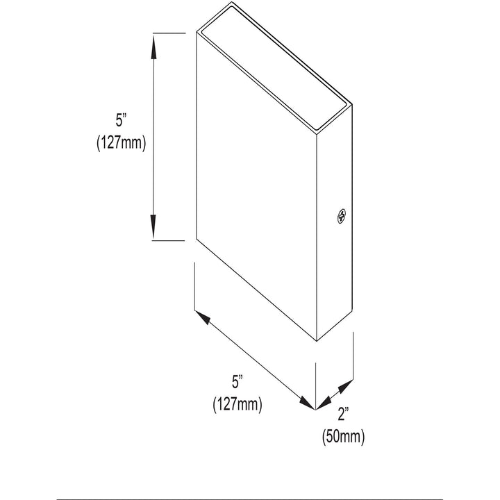 24W Outdoor Wall Sconce, Matte Black With Frosted Acrylic Diffuser