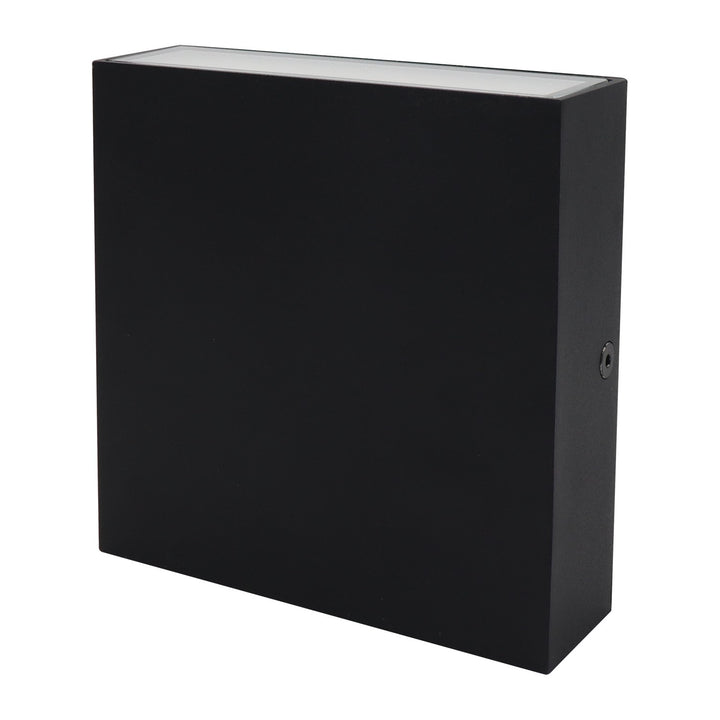 15W Led Outdoor Wall Sconce, Matte Black With Frosted Acrylic Diffuser by Dainolite