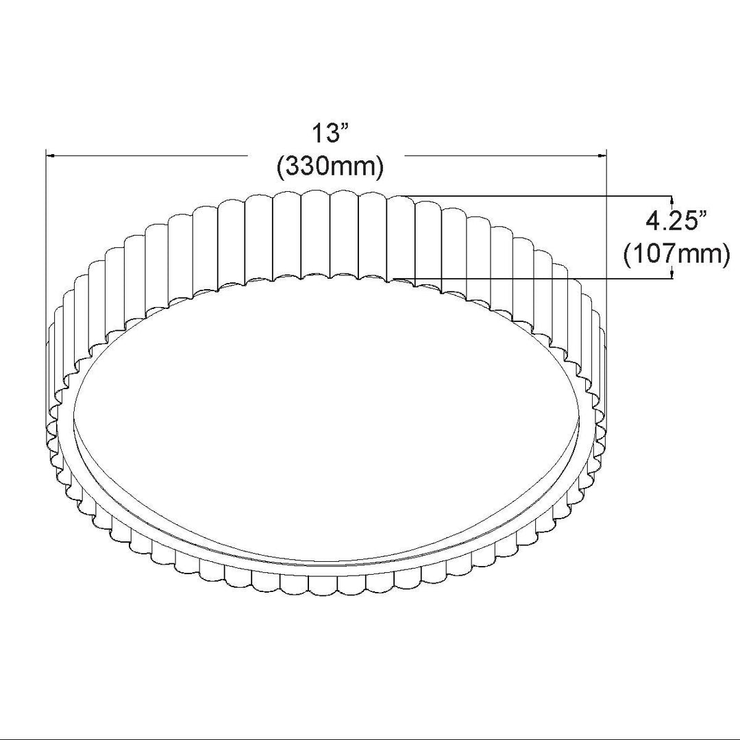 30W Flush Mount, Matte Black 3 Colour Change Temperature