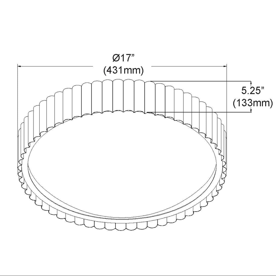 37W Flush Mount, Matte White 3 Colour Change Temperature