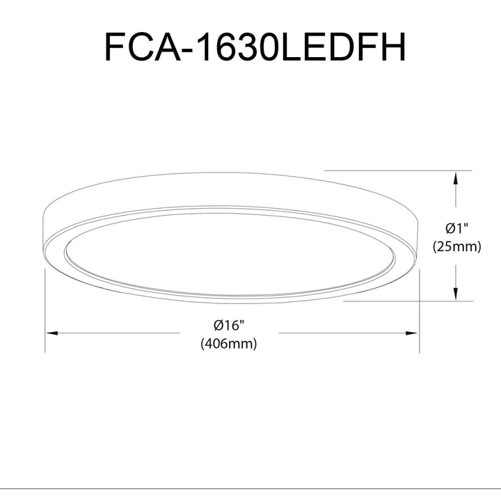 30W Matte Black Flush Mount 5Cct