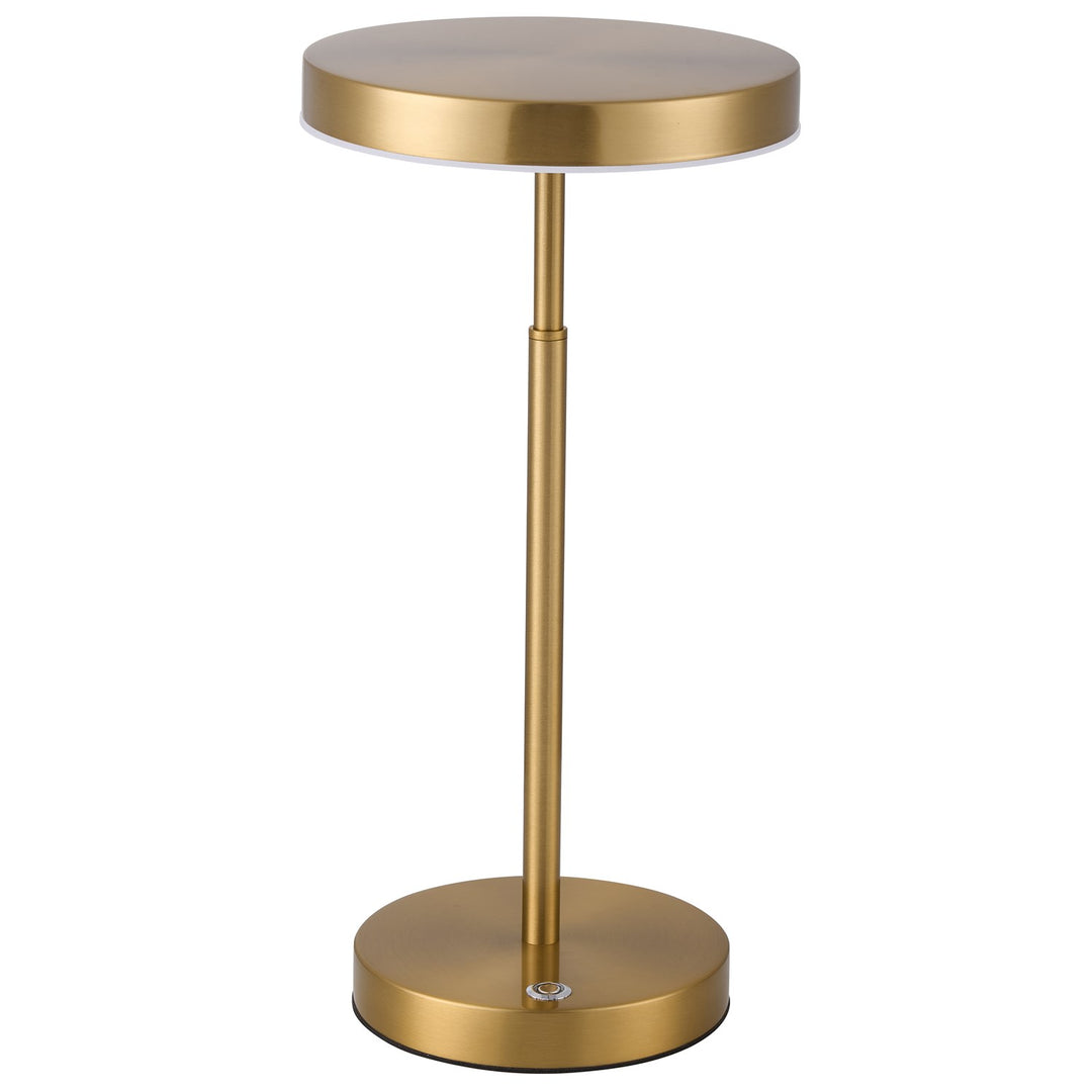10W Table Lamp, Aged Brass W/ White Acrylic Diffuser by Dainolite