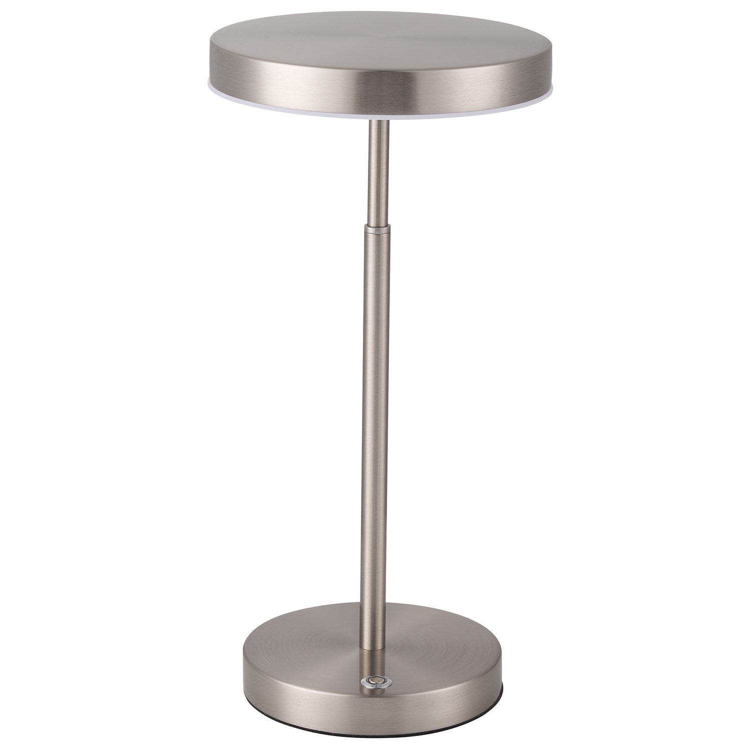 10W Table Lamp, Satin Nickel W/ White Acrylic Diffuser by Dainolite